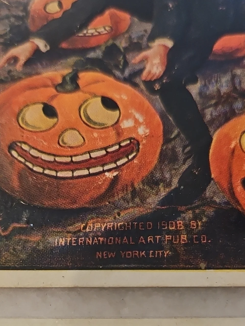 Origional 1909 Halloween Embossed Postcard By Bernhardt Wall